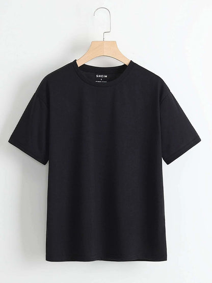 Classic Comfort - Black Half Sleeve T-Shirt