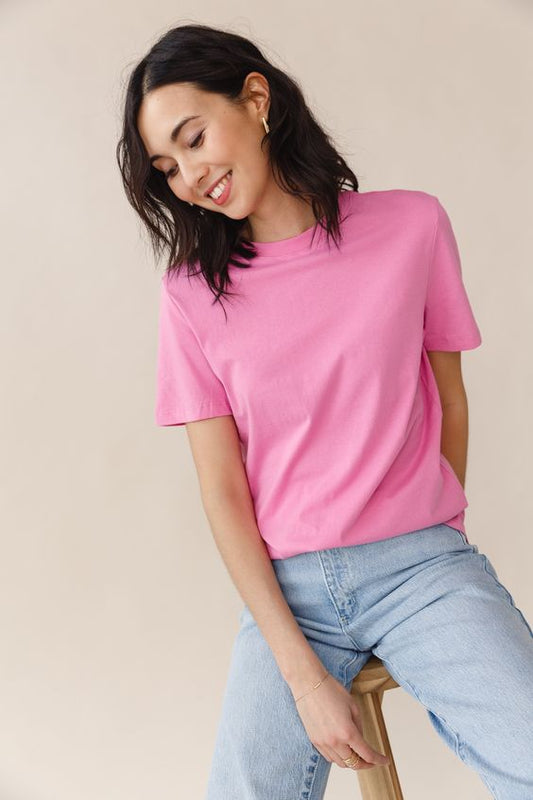 Classic Comfort - Baby Pink Half Sleeve T-Shirt