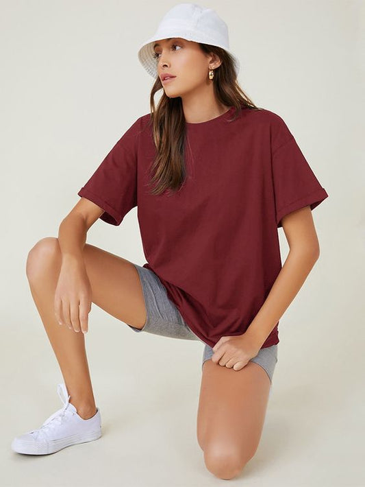 Classic Comfort - Maroon Half Sleeve T-Shirt