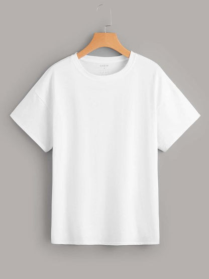 Classic Comfort - White Half Sleeve T-Shirt